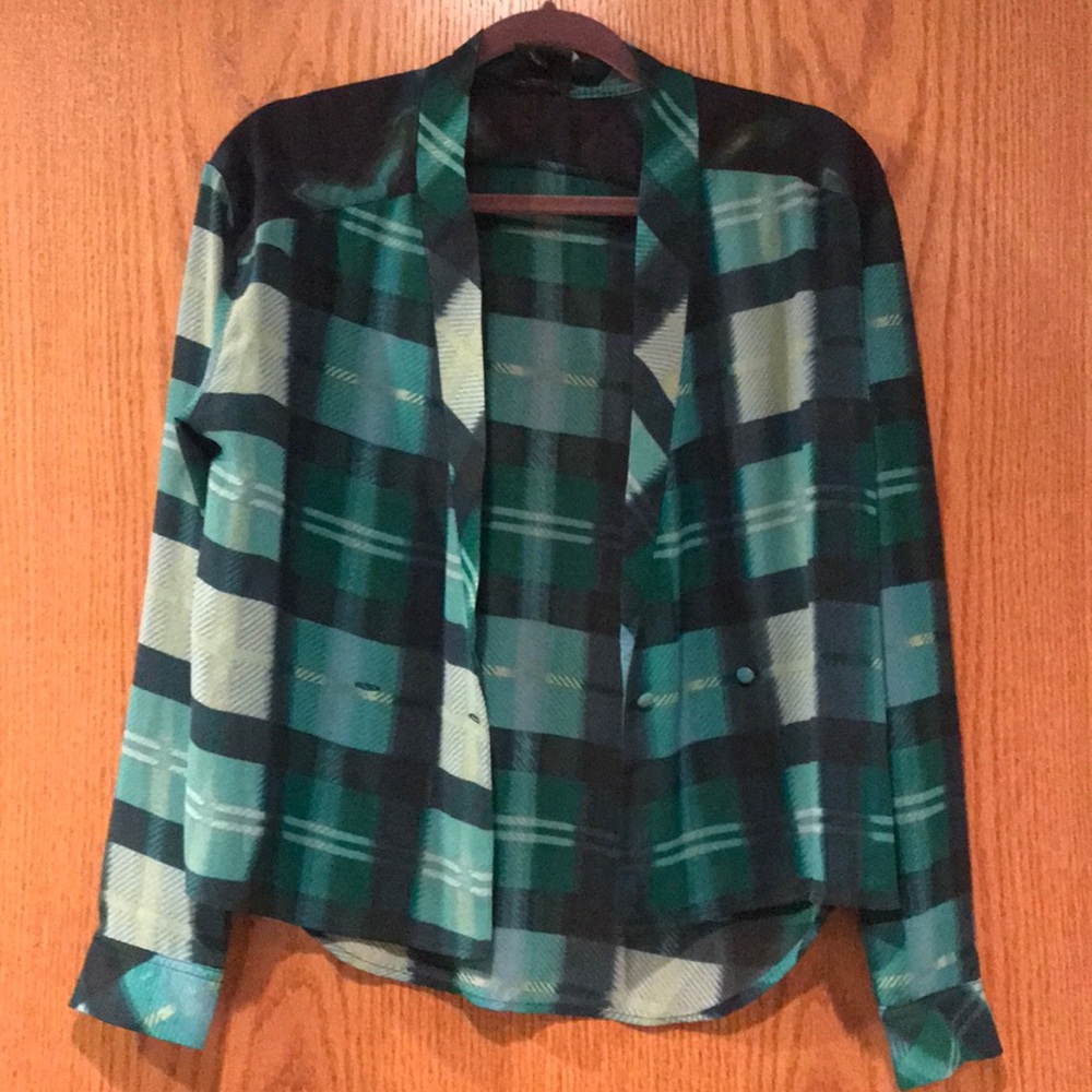 Sheer long-sleeved cardigan